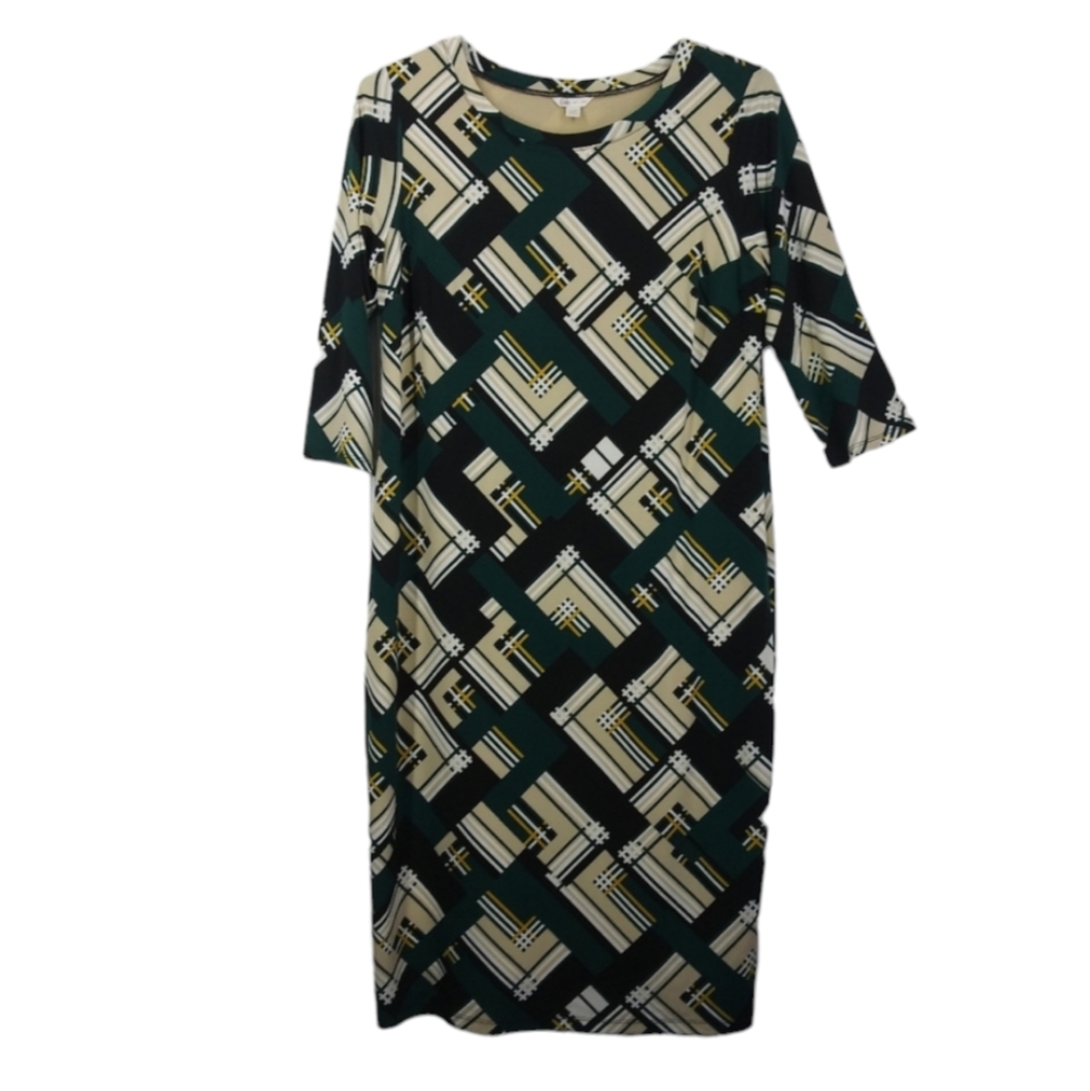 Cato Midi dress Plaid print 3/4 sleeves Women's Size 14/16W